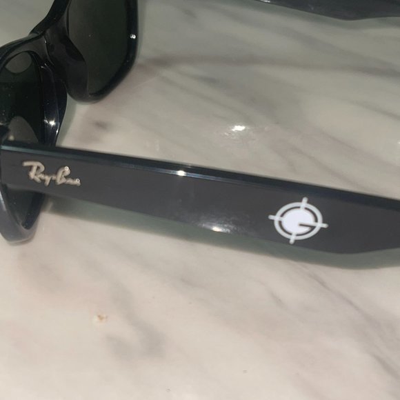 Ray Ban - Slim Wayfarer Limited Edition Sunglasses w/White Symbol Accent - Picture 6 of 7